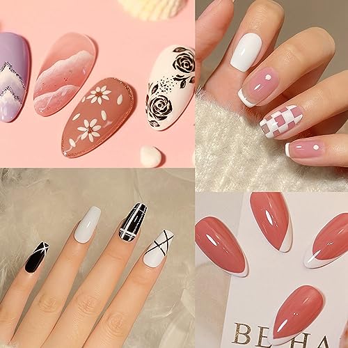 Monochrome Nail Art Kit for Creative and Stylish Manicures at Home, 10 Piece Set - Image 5