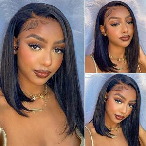 Natural Black Human Hair Wig for Women, 20-Inch Length, Soft and Stylish