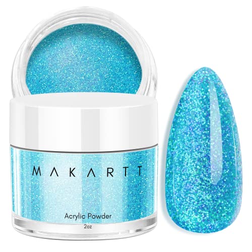 Glittery Blue Acrylic Nail Art Set for Stunning Nail Designs Easy Application 500 Piece