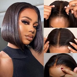 ?Black Bob Human Hair Wig?