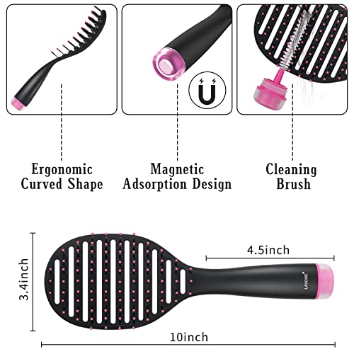3-Inch Swivel Styling Brush for Effortless Detangling and Smooth Hair, All Hair Types - Image 3