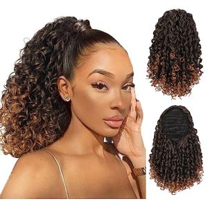 New 18 Inch Curly Human Hair Drawstring Ponytail for Effortless Styling