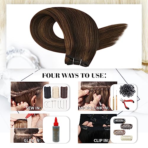 Premium 18-inch Straight Clip-In Human Hair Extensions for Effortless Styling - Image 7