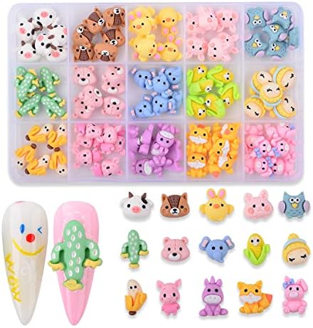 Wild Kingdom 24-Piece Animal Print Acrylic Nail Art Set
