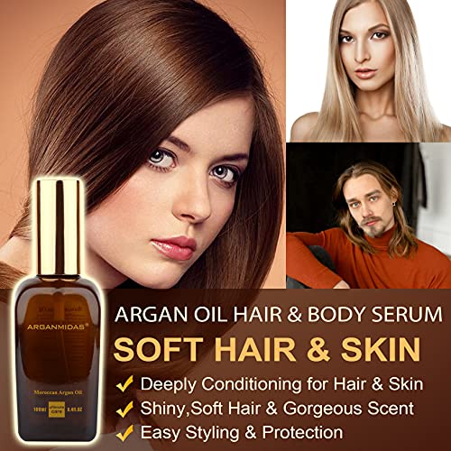 Pure Argan Oil for Hair and Skin - 4 oz Bottle, Nourishing Hydrating Formula - Image 6