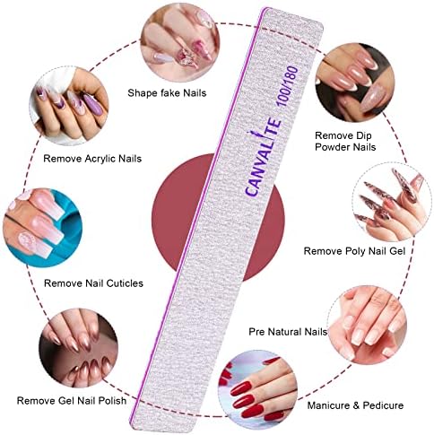 Acrylic Nail File Kit for Safe and Easy Home Use 100/180 Grit - Image 3