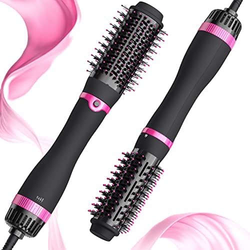 Professional Round Brush Hair Dryer for Fast Styling - Compact, Lightweight, 1.5 Inch Barrel