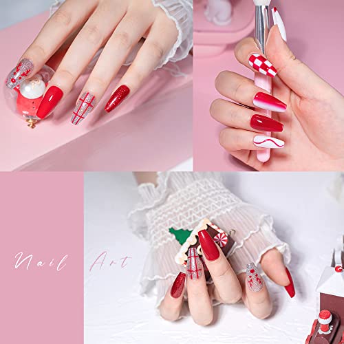 Artistic Gel Nail Kit with 6 Colors and UV Lamp for Home Use - Image 4