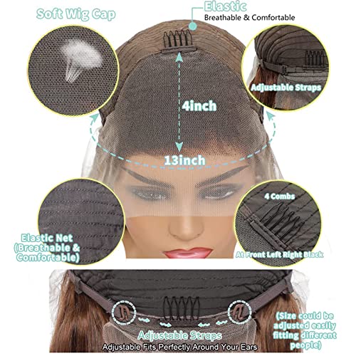 Balayage Human Hair Wig Natural Brown 18 Inch - Image 4