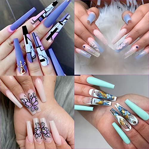 Eco-Friendly Natural Acrylic Nails Set - Durable, Long-Lasting Quality - Image 3