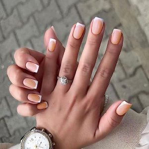 24 Vibrant Orange Acrylic Nail Art Designs Set, Medium Size