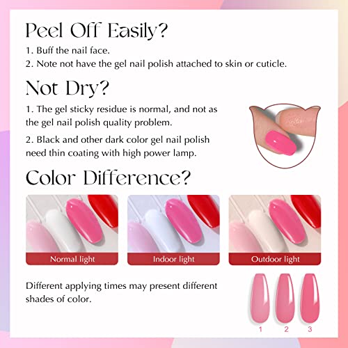 Rosalind 6 Color Gel Nail Polish Starter Kit with UV Lamp for Home Salon - Image 9