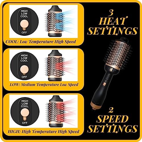 10-in-1 Ceramic Hair Dryer Brush for Salon-Quality Straightening and Silky Smooth Results - Image 3