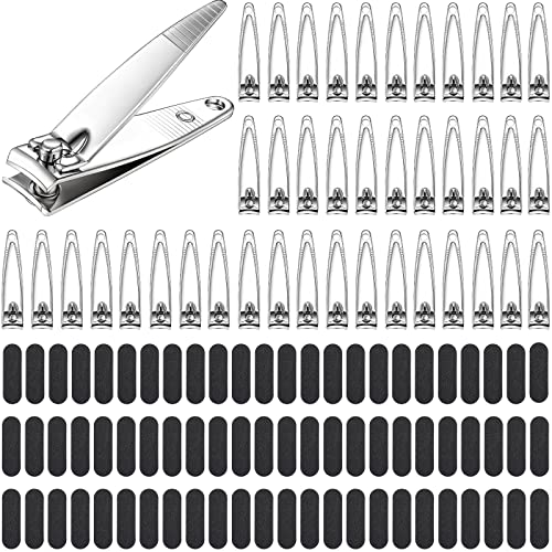 Bulk Pack Stainless Steel Finger Nail Clippers - Pack of 50