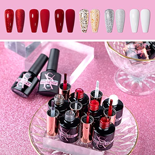 Artistic Gel Nail Kit with 6 Colors and UV Lamp for Home Use - Image 2