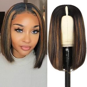 Natural Human Hair Bob U Part Wig Comfortable Stylish Look