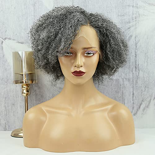 13-Inch Curly Human Hair Blend Wig for Women, Comfortable Fit, Natural Look - Image 5