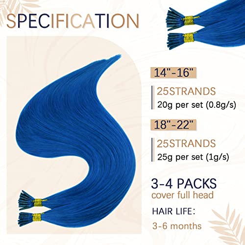 18 Inch Blue Remy Human Hair Clip-In Extensions for Instant Volume and Length - Image 3