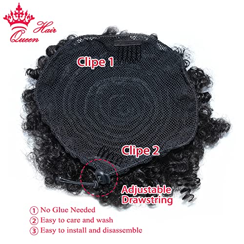 Natural Human Hair Afro Puff Extensions for Women, Soft, Lightweight, 2 Piece Set - Image 4