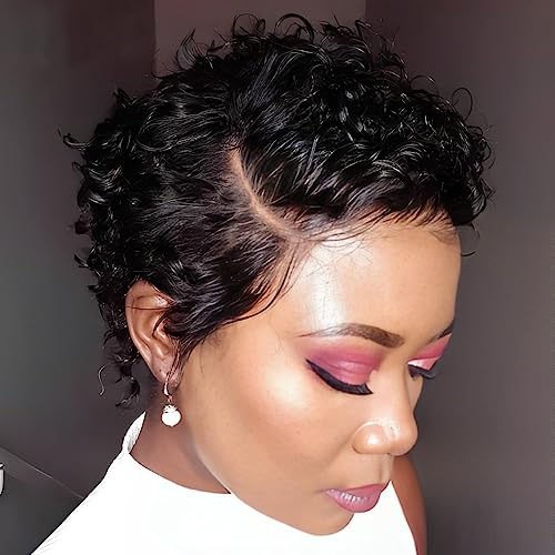Black Lace Human Hair Wig