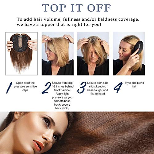 14 Inch Remy Human Hair Clip In Topper for Enhanced Volume and Length - Image 6