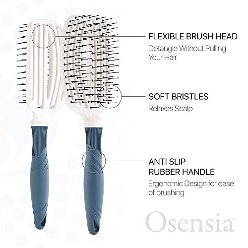 Gentle Flexi Hair Brush for All Hair Types with Tangle-Free Design - Image 2