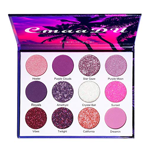 Mac Purple Eyeshadow Palette 12 Vibrant Shades Bold Makeup Looks New