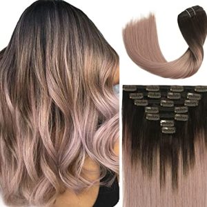 Rose Gold Human Hair Extensions