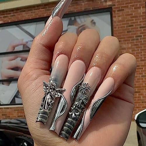 Elegant Angel Acrylic Nails - Image 7
