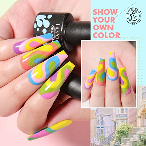 Vibrant Macaron Gel Nail Polish Set - 6 Colorful, Long-Lasting Shades - Image 2
