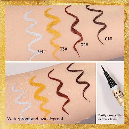Black Top Eyeliner with Brown Bottom for Smooth Application and Long-Lasting Wear - Image 5