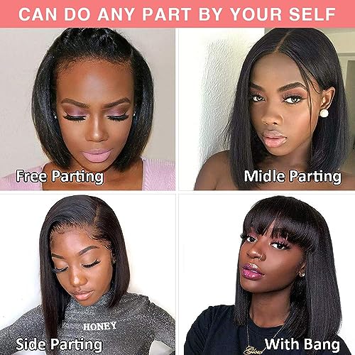 Hairspray 14 Inch Black Human Hair Wig Natural Look Comfortable Everyday Wear - Image 8