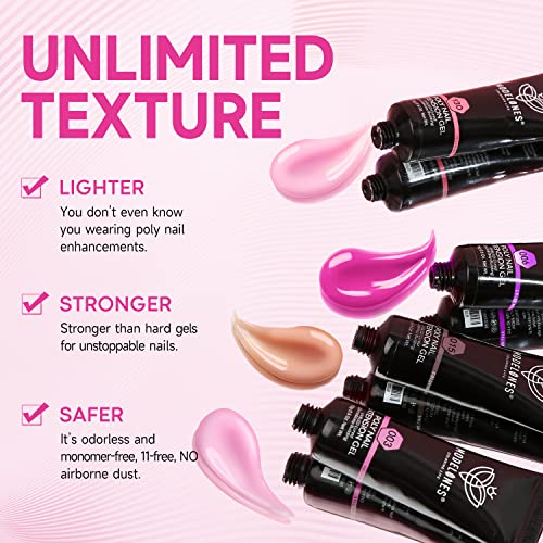 9-Piece Gel Nail Starter Kit with Acrylic Gel for At-Home Nail Art and Design - Image 5