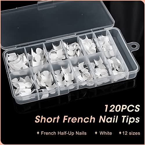 Chic Elegant White Tip Acrylic Nail Design Kit for Stylish and Sophisticated Manicures - Image 2