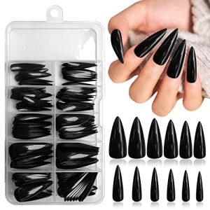 Black acrylic nails for African American women.