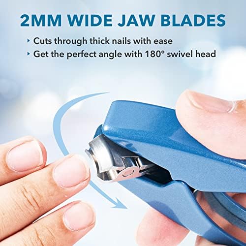Comfortable Grip Swivel Head Nail Clippers for Effortless Trimming, Medium Size - Image 6