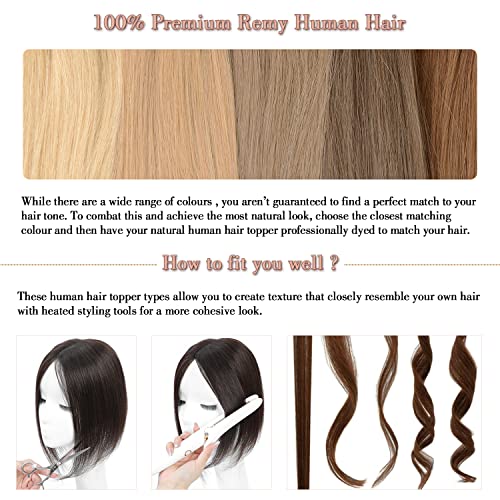 Natural Human Hair Topper for Volume and Coverage, Medium Size - Image 8