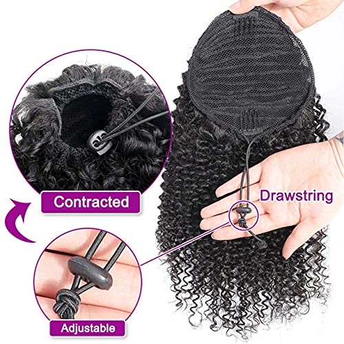 Curly Human Hair Ponytail Extension - Image 4