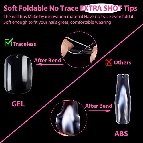 Short Rounded Acrylic Nails with Elegant Design, 24 Piece Set - Image 4