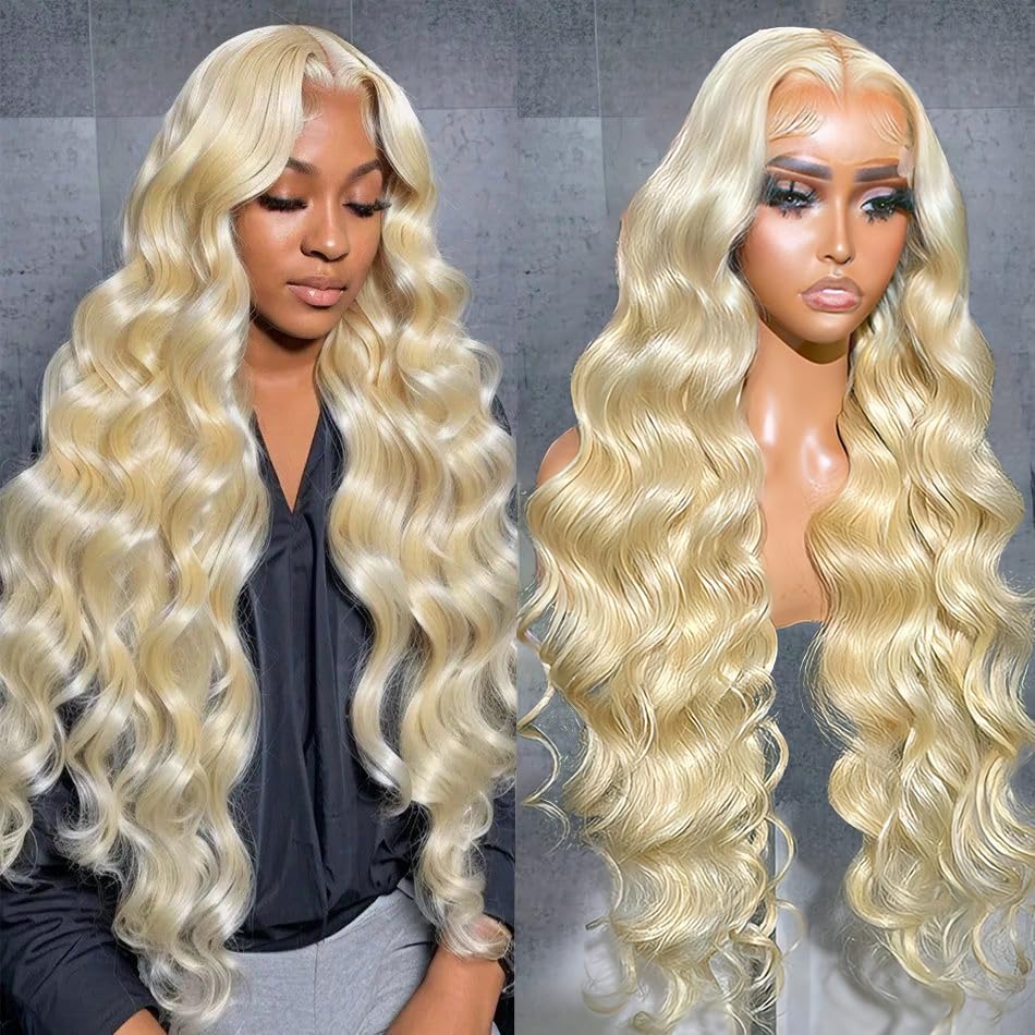 613 Blonde 100% Remy Human Hair Wig with Natural Look and Adjustable Cap Size