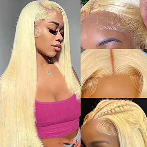 613 Blonde 100% Remy Human Hair Wig, Natural Look, Adjustable Size