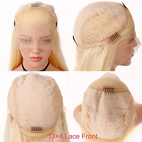 613 Blonde Human Hair Lace Front Wig, Natural Look, Adjustable Cap Size - Image 7