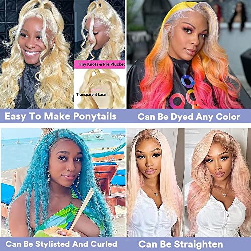 613 Blonde 13x4 Lace Frontal Wig 100% Human Hair Natural Look - Image 5