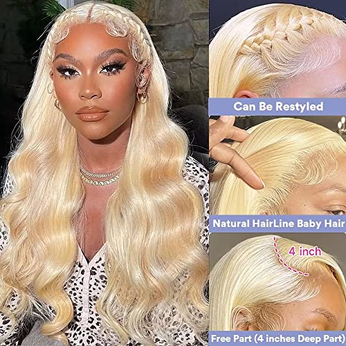 613 Blonde 13x4 Lace Frontal Wig 100% Human Hair Natural Look - Image 4