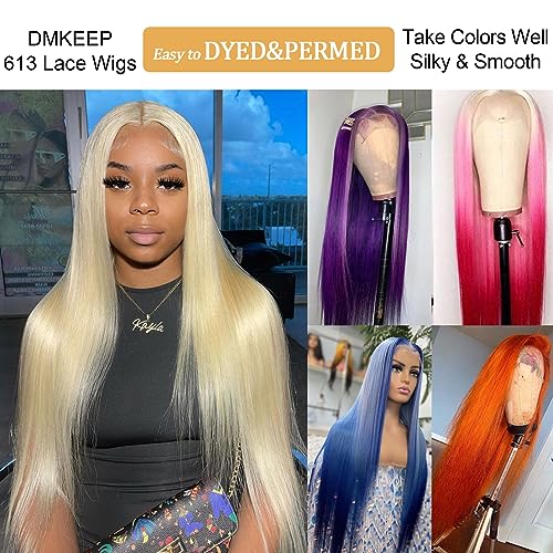22 Inch Natural Straight 150% Density 613 Human Hair Wig for Women - Image 4