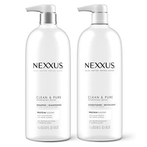 Dandruff-fighting clarifying shampoo.