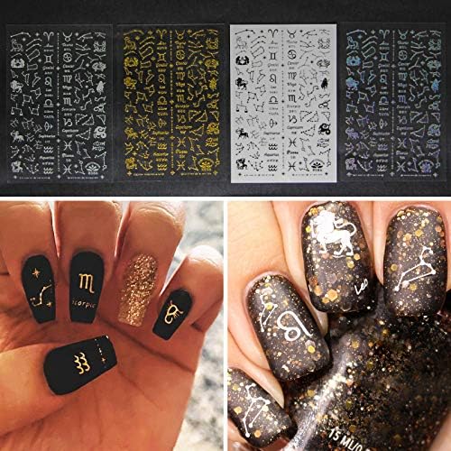 Astrology Zodiac Acrylic Nail Art Set for Unique Nail Styles - Image 2