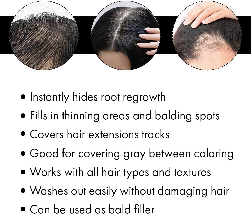 Temporary Color Spray for Bald Hair 150ml Instant Coverage, Natural Black - Image 4