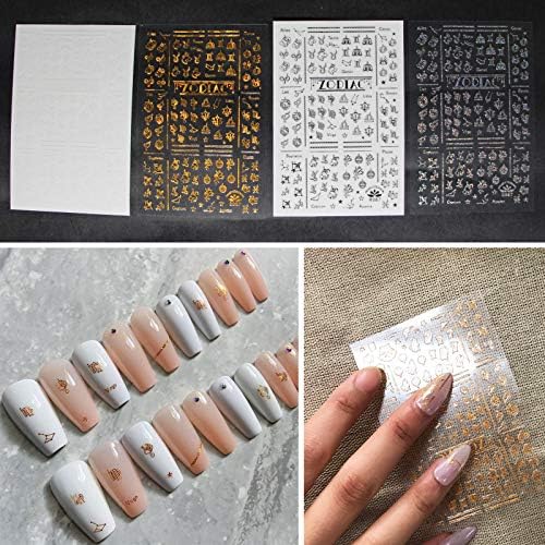 Astrology Zodiac Acrylic Nail Art Set for Unique Nail Styles - Image 4
