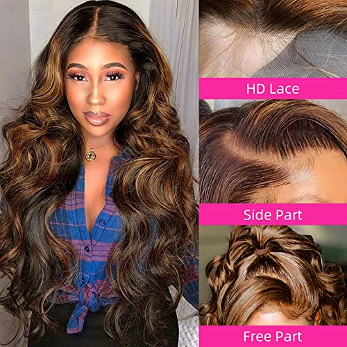 Balayage Human Hair Wig Natural Brown 18 Inch - Image 2